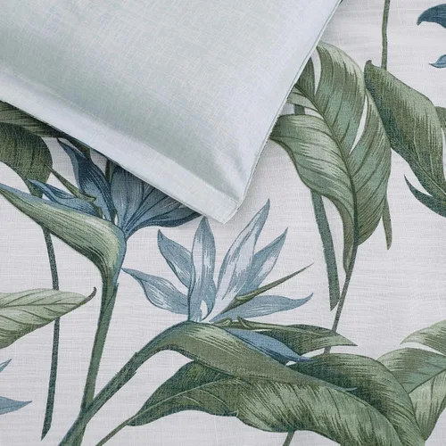 Vista 7 de Tommy Bahama - Juego de edredón tamaño Queen, ropa de cama costera de algodón suave con fundas de almohada, juego de cama floral tropical