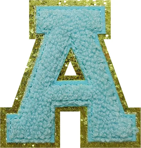 Vista 26 de 4 parches de letras de felpilla negra, parches de letras termo-adhesivas de 2.2", parches de letras de felpilla para ropa (S)