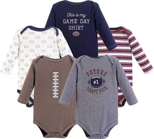 Vista 21 de Hudson Baby baby-boys Cotton Long-sleeve Bodysuits 5-pack