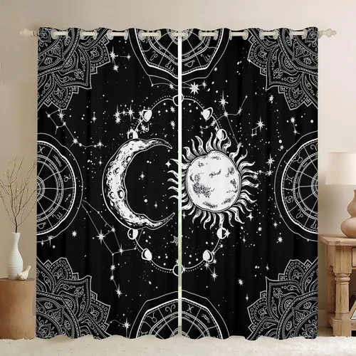 Vista 24 de Cortinas Opacas con Estampado de Piel de Vaca 30%-50% Cortinas Oscurecedoras de Piel de Animal de Granja Occidental para Dormitorio Sala de Estar