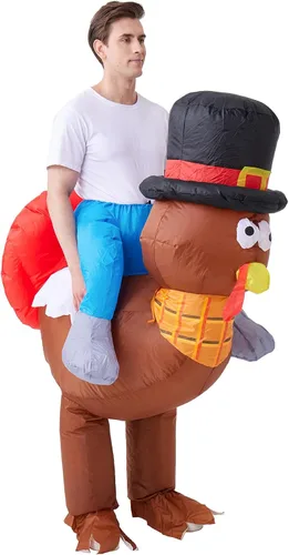 Vista 3 de IRETG Disfraz inflable para adultos, disfraz divertido de animales inflables de Halloween para festival, desfile, cosplay, fiesta, vestido de lujo