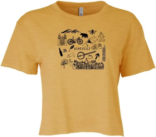 Vista 17 de Cute Women's Screen Location Printed Crop Tee, Shirts With Sayings