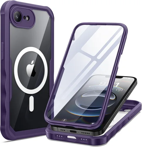 Vista 21 de seacosmo Funda para iPhone Air, Parachoques de Cuerpo Completo con Pantalla de Vidrio Templado 9H Integrada y Protector de Lente de Cámara