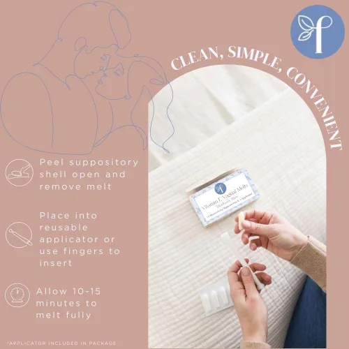 Vista 5 de Femallay - Supositorios orgánicos de fusión vaginal, sabor a arándano - 100% alivio natural para la sequedad, el olor y la incomodidad femenina