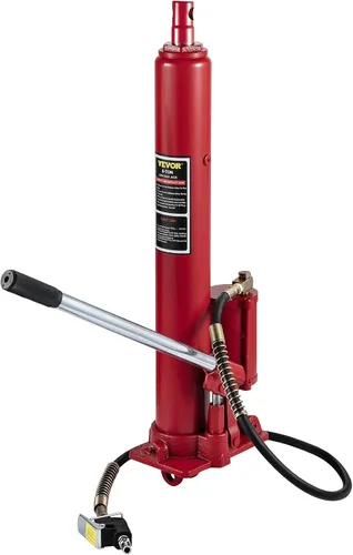 Vista 13 de VEVOR Gato hidráulico de brazo largo, con bomba de pistón individual y base de horquilla, recogedor manual de cereza con mango, para grúas