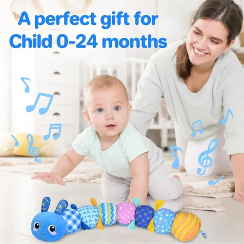 Vista 3 de KMUYSL Juguetes para Bebés 0-6 6-12 Meses, Juguete de Peluche Musical Sensorial de Animales para 0 1 2 3 4 5 6+ Meses, Juguete de Peluche