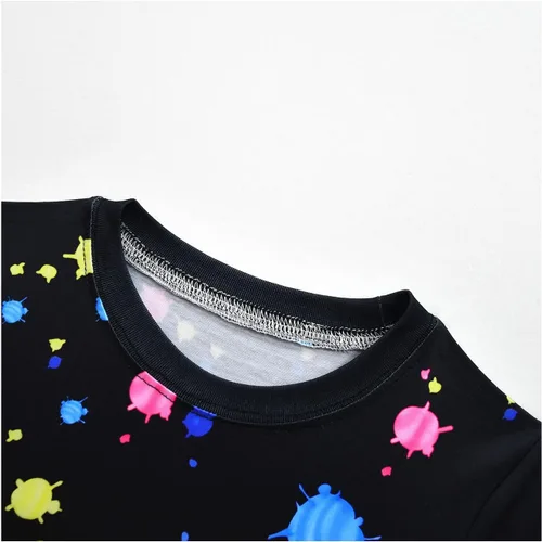 Vista 3 de Fan Desen Conjunto de camisa y pantalones cortos de Freddy para niños, disfraz de dibujos animados para niños de 5 a 12 años