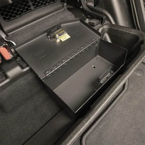 Vista 8 de Tuffy Productos de Seguridad - Caja de Seguridad Compacto Bajo el Asiento para Jeep Gladiator 2020-2023 Pry-Guard® locking system, 10-tumbler