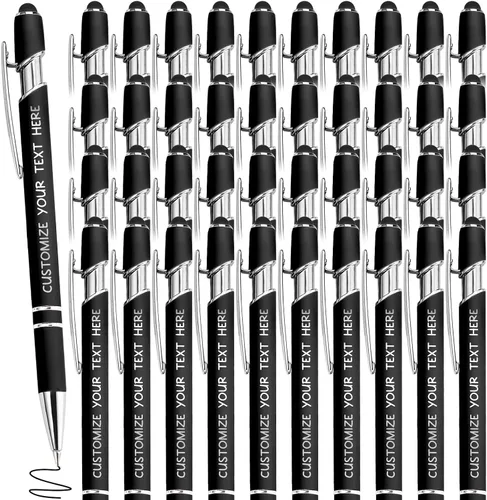Vista 36 de Bolígrafos personalizados con lápiz óptico y grabado gratis, bolígrafos personalizados para negocios, graduación, aniversarios (hasta 500 unidades)