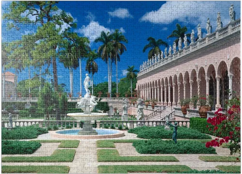Vista 8 de MyPuzzle Inner Courtyard of The Ringling Museum of Art en Sarasota, Florida, Estados Unidos, rompecabezas prémium de 100 piezas para adultos