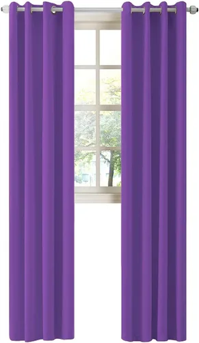 Vista 131 de LA PALMA Cortinas opacas con aislamiento térmico y ojales, para sala de estar, dormitorio, paquete de 2 paneles