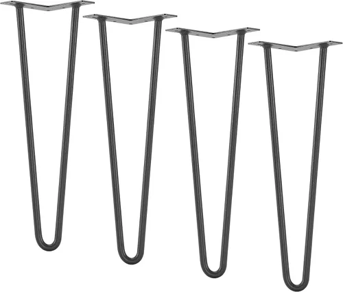 Vista 11 de VEVOR Patas de muebles de horquilla de 16 pulgadas, proyectos de bricolaje para el hogar de metal, mesa de noche, mesa de café, escritorio