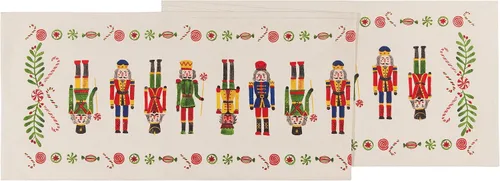 Vista 5 de Now Designs Camino de mesa navideño Amaryllis - Decoración festiva