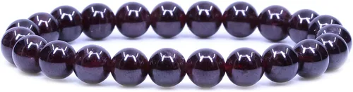 Vista 15 de Amandastone Pulsera elástica de cuentas redondas de 0.315 in con piedras preciosas naturales de 7 pulgadas