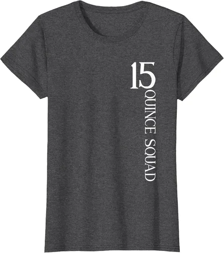 Vista 26 de Quince Squad Quinceanera 15th Birthday - Camiseta de quinceañera para niñas Asphalt Grey