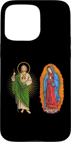 Vista 31 de Funda para iPhone 16 Virgen de Guadalupe con San Judas Tadeo