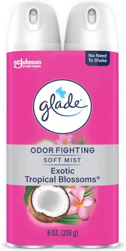 Vista 13 de Glade Ambientador en espray para habitación, aroma Olas de agua, combate el olor para ofrecer una frescura duradera, 8 onzas, 2