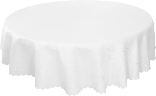 Vista 18 de Mantel EcoSol Designs de microfibra, con estampado de damascos, resistente a las arrugas y las manchas