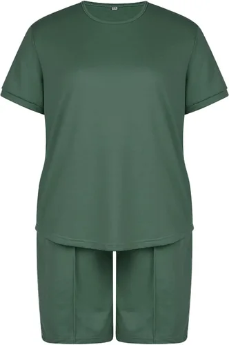 Vista 2 de Conjunto deportivo de verano de 2 piezas para hombre, camisetas de manga corta y pantalones cortos, conjunto deportivo