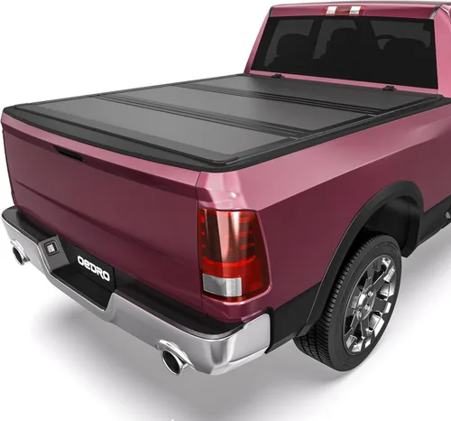 Vista 16 de OEDRO FRP Cubierta Rígida de Tonneau de Triple Pliegue Compatible con Dodge Ram 1500 2009-2024 (Carrocería Clásica y Nueva) Cama de 5.6 pies sin Ram