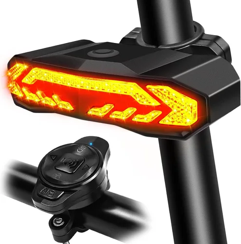 Vista 9 de USUPERINK Turn Signals for Ebike, Bike Turn Signals, Bike Blinkers Front and Back, Bike Tail Light USB Rechargeable with Horn, IP65 Waterproof