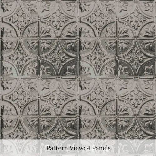 Vista 7 de American Tin Ceilings Kit de 5 unidades: azulejos metálicos para clavar en patrón #2 clavado y color sin terminar. 24 x 24 pulgadas