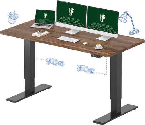 Vista 48 de FLEXISPOT Escritorio Eléctrico de Pie de Una Pieza, 40 x 24 Pulgadas Escritorio Ajustable con Superficie Sin Costuras, Controlador de Memoria