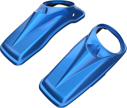 Vista 32 de Tapas para bocinas de motocicleta aptas para 2014+ Harley Touring Hard Saddle Bags - Whisky ámbar, 8 pulgadas Amber Whiskey