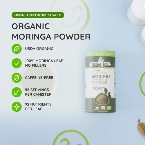 Vista 2 de Superalimento de moringa orgánica en polvo de Miracle Tree