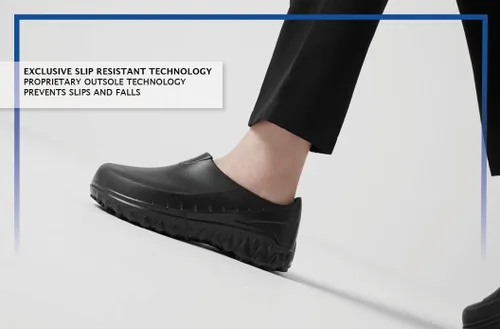 Vista 7 de Shoes for Crews Unisex Slip-Resistant Work Clogs - Comfortable, Non-Slip Work Shoes for Men & Women in Food Service, Healthcare, Hospitality - Negro