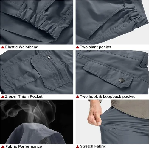 Vista 6 de Toomett mens Cargo Shorts