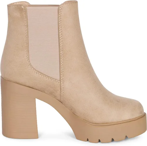 Vista 2 de DIVINE - Botines Chelsea con plataforma y punta redonda para mujer