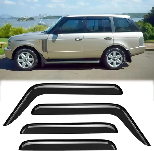 Vista 6 de Deflectores de viento de ventana lateral a prueba de lluvia para Land Rover Freelander 2 LR2 L359 2007-2015, juegos de protectores de lluvia solar