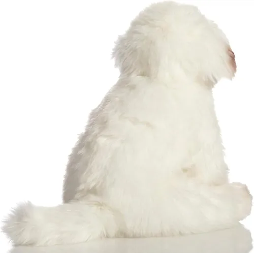 Vista 9 de HollyHOME Peluche maltés realista de perro maltés, regalo para mascotas, 13 pulgadas