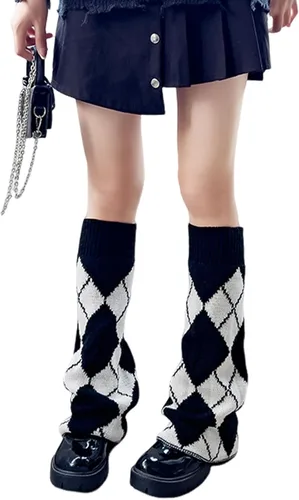 Vista 29 de Sexybody Calentadores de piernas para mujer, Y2K Kawaii con estampado de araña, gótico, Harajuku, Lolita, elegantes y bonitos, calcetines japoneses