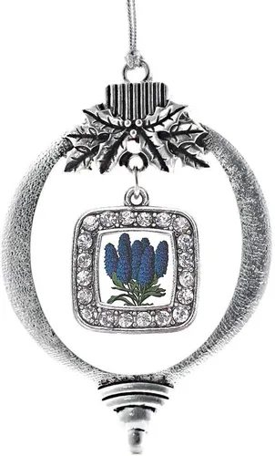 Vista 181 de Inspired Silver - Bon Voyage Cruise Ship Charm Ornamento – Adornos navideños cuadrados de plata con joyas de circonita cúbica
