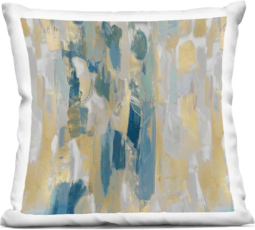 Vista 8 de Stupell Industries Liz Jardine - Cojín abstracto con diseño de geoda de ágata, 18 x 18 pulgadas, color azul
