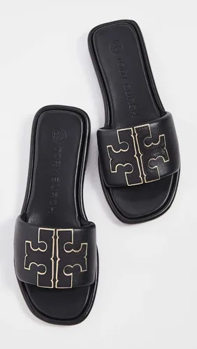 Vista 2 de Tory Burch Sandalias deportivas Double T para mujer, Miele