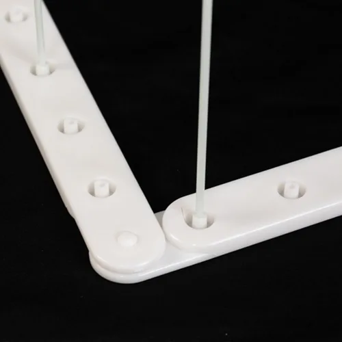 Vista 6 de Efavormart - Juego de 2 soportes de columna de globo de plástico blanco con base entrelazada, soporte de torre de globo moldeable para bodas