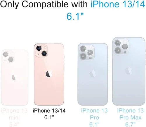 Vista 2 de Funda transparente para tarjetas para iPhone 13, funda protectora a prueba de golpes de TPU delgada con tarjetero compatible con MagSafe