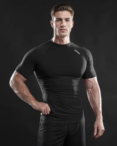 Vista 4 de DRSKIN Paquete de 4, 3 o 1 camisa de compresión para hombre, manga corta, camiseta deportiva de capa base, atlética, correr, entrenamiento activo