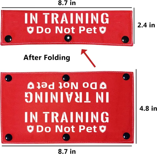 Vista 2 de Advivio in Training Do Not Pet - Divertida correa roja para perro, envoltura de correa para perros que caminan, regalo para perros y dueños de perros
