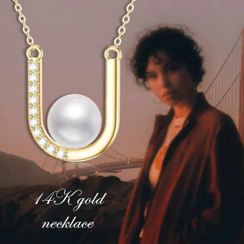 Vista 5 de SISGEM 14K Real Gold Moissanite Necklace for Women,Yellow Gold CrossInfinityHigh Heel ShoeMermaid Pendant Necklaces,Christmas Birthday Jewelry Gifts