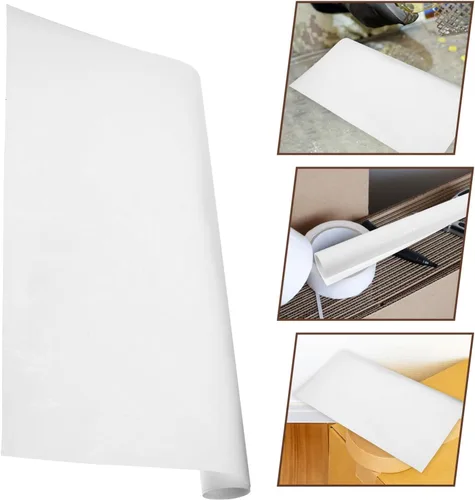 Vista 7 de 2 piezas de pantalla de lámpara de PVC material de repuesto para bricolaje, hojas de bloqueo de luz no adhesivas blancas para pantalla personalizada