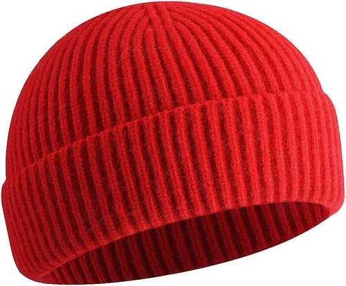 Vista 8 de vidsel Gorro Corto de Pescador para Hombres y Mujeres, Gorro de Lana Tejida con Puño Estilo Moderno de Arrastrero, Gorros Cálidos de Invierno