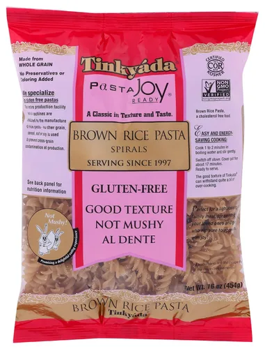 Vista 6 de Tinkyada Pasta de arroz integral, Fusilli, 16 onzas (paquete de 12)