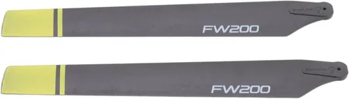 Vista 5 de Cuchilla de hélice de repuesto para helicóptero RC para modelo FW200, amarillo, diseño de poco ruido
