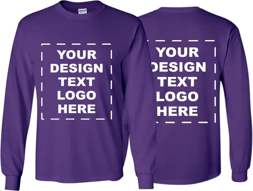 Vista 5 de Camiseta personalizada de manga larga para hombres y mujeres, añade tu propio diseño, logotipo, texto, foto, camiseta de manga larga personalizada