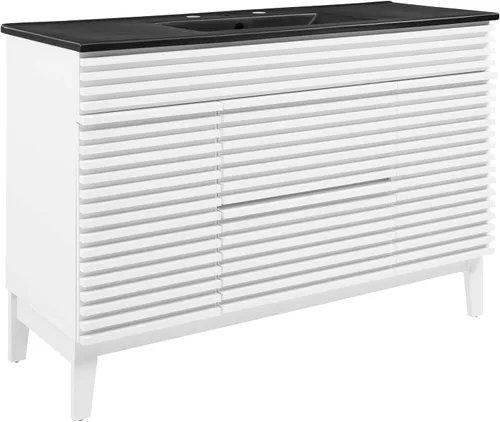 Vista 38 de Modway Render 23.5" tocador de baño en nogal (lavabo no incluido)