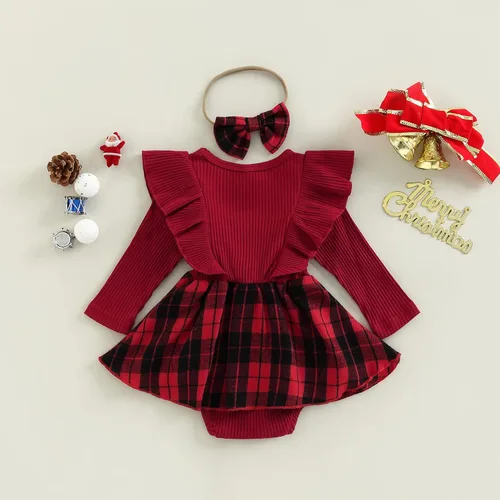 Vista 3 de Mubineo Conjunto de falda de algodón para bebé y niña pequeña